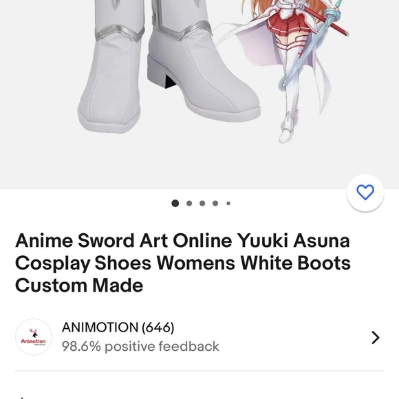 Anime sword boots (New) . size 7, selling for lower price. - Picture 4 of 4